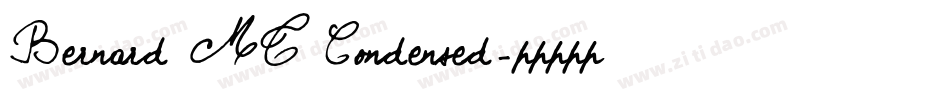 Bernard MT Condensed字体转换